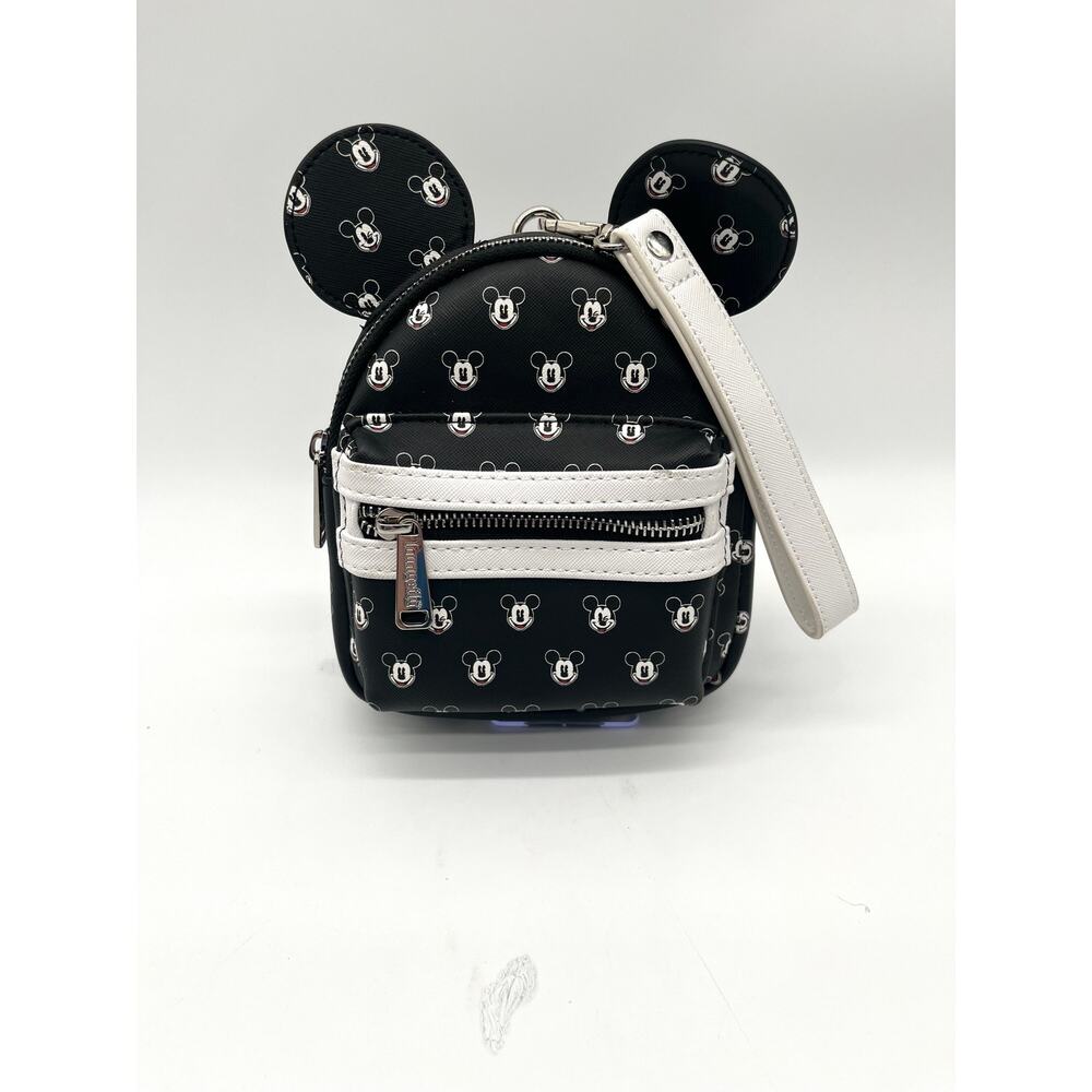 LOUNGEFLY NWOT Disney Mickey Mouse Mini Leather Backpack, Belt Bag